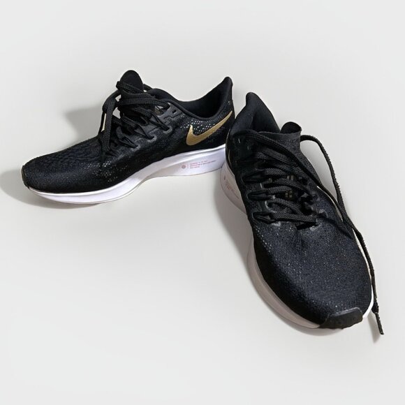 Nike Air Zoom Pegasus Womens 8.5 AQ2210-008 Black Running Shoes Sneakers - Picture 3 of 14
